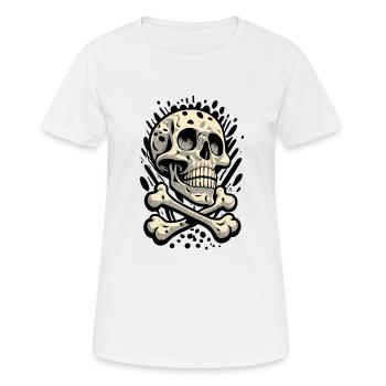 Totenkopf Skull And Bones Totenschädel - Women's Breathable T-Shirt - white - Front - AI Model Female 172 dark (172cm)