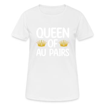 Au Pair Mädchen Kindergarten Nanny - Frauen T-Shirt atmungsaktiv - Weiß - Vorne - AI Model Female 172 dark (172cm)