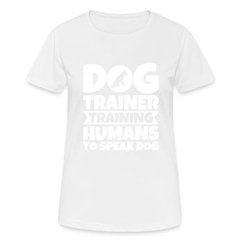 Dresseur de chiens École de chiens Sports canins - T-shirt respirant Femme - blanc - Devant - AI Model Female 172 dark (172cm)