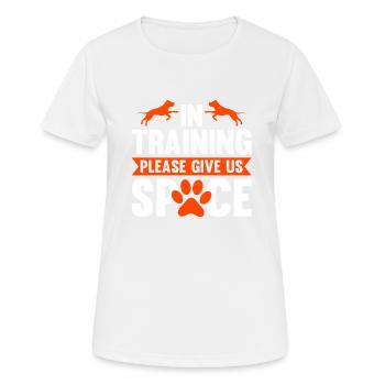 Dresseur de chiens École canine Sports canins - T-shirt respirant Femme - blanc - Devant - AI Model Female 172 dark (172cm)