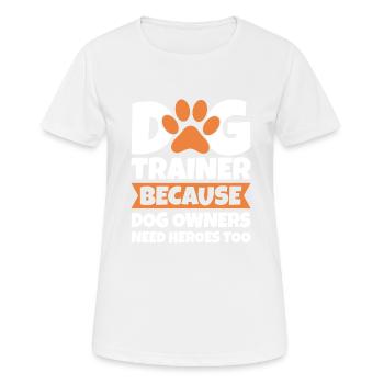 Dresseur de chiens École de chiens Sports canins - T-shirt respirant Femme - blanc - Devant - AI Model Female 172 dark (172cm)