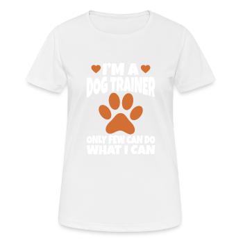 Dresseur de chiens École de chiens Sports canins - T-shirt respirant Femme - blanc - Devant - AI Model Female 172 dark (172cm)