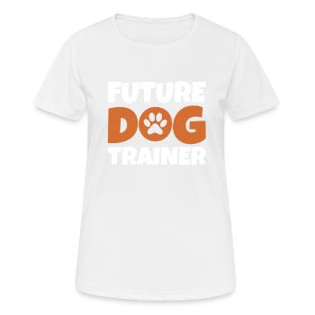 Dresseur de chiens École de chiens Sports canins - T-shirt respirant Femme - blanc - Devant - AI Model Female 172 dark (172cm)