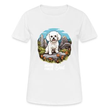 Hund Bichon Friesé - Frauen T-Shirt atmungsaktiv - Weiß - Vorne - AI Model Female 172 dark (172cm)