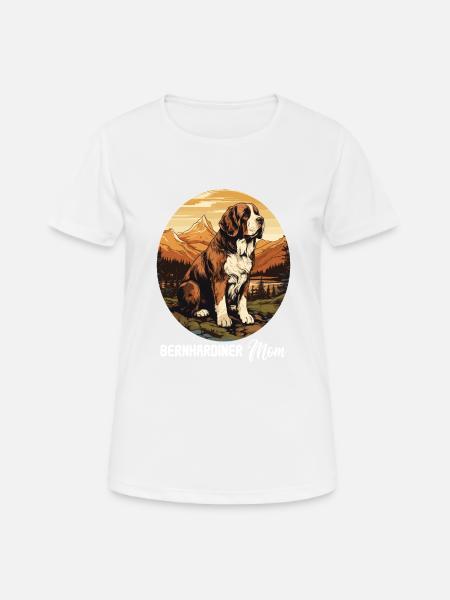Hund Bernhardiner - Frauen T-Shirt atmungsaktiv - Weiß