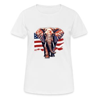 Éléphant républicain | États-Unis - T-shirt respirant Femme - blanc - Devant - AI Model Female 172 dark (172cm)