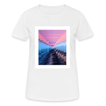Paysage enveloppé de brume - T-shirt respirant Femme - blanc - Devant - AI Model Female 172 dark (172cm)