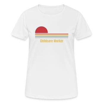 Childcare worker - Women's Breathable T-Shirt - white - Front - AI Model Female 172 dark (172cm)