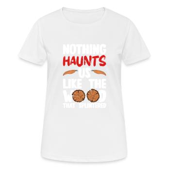 Sculpture sur bois brillant sur bois - T-shirt respirant Femme - blanc - Devant - AI Model Female 172 dark (172cm)