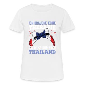 Thailand - Frauen T-Shirt atmungsaktiv - Weiß - Vorne - AI Model Female 172 dark (172cm)