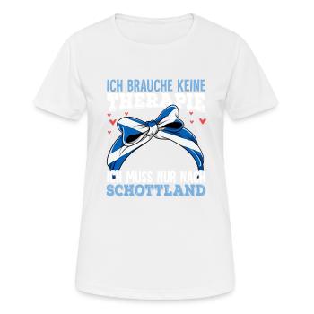 Schottland - Frauen T-Shirt atmungsaktiv - Weiß - Vorne - AI Model Female 172 dark (172cm)