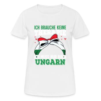Ungarn - Frauen T-Shirt atmungsaktiv - Weiß - Vorne - AI Model Female 172 dark (172cm)