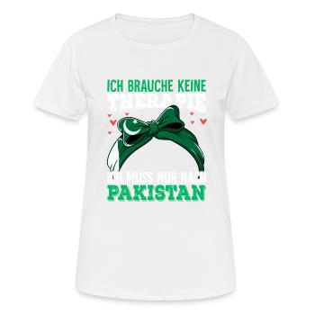 Pakistan - Frauen T-Shirt atmungsaktiv - Weiß - Vorne - AI Model Female 172 dark (172cm)