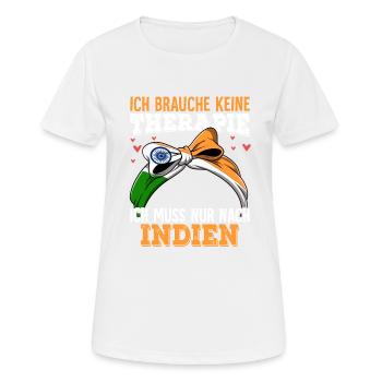 Indien - Frauen T-Shirt atmungsaktiv - Weiß - Vorne - AI Model Female 172 dark (172cm)