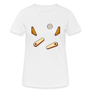 Pinball Machine Pinball Machine - Women's Breathable T-Shirt - white - Front - AI Model Female 172 dark (172cm)