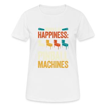 Pinball Machine Pinball Machine - Women's Breathable T-Shirt - white - Front - AI Model Female 172 dark (172cm)