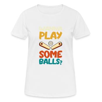Pinball Machine Pinball Machine - Women's Breathable T-Shirt - white - Front - AI Model Female 172 dark (172cm)