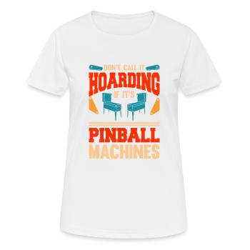 Pinball Machine Pinball Machine - Women's Breathable T-Shirt - white - Front - AI Model Female 172 dark (172cm)