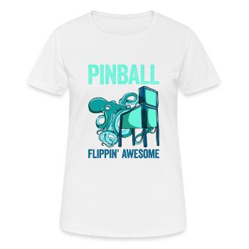 Pinball Machine Pinball Machine - Women's Breathable T-Shirt - white - Front - AI Model Female 172 dark (172cm)