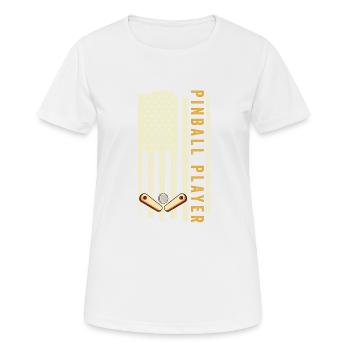 Pinball Machine Pinball Machine - Women's Breathable T-Shirt - white - Front - AI Model Female 172 dark (172cm)