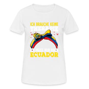 Ecuador - Frauen T-Shirt atmungsaktiv - Weiß - Vorne - AI Model Female 172 dark (172cm)