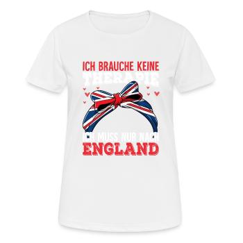England - Frauen T-Shirt atmungsaktiv - Weiß - Vorne - AI Model Female 172 dark (172cm)