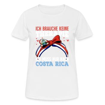 Costa Rica - Frauen T-Shirt atmungsaktiv - Weiß - Vorne - AI Model Female 172 dark (172cm)
