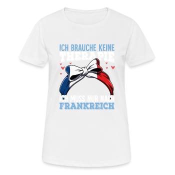 Frankreich - Frauen T-Shirt atmungsaktiv - Weiß - Vorne - AI Model Female 172 dark (172cm)