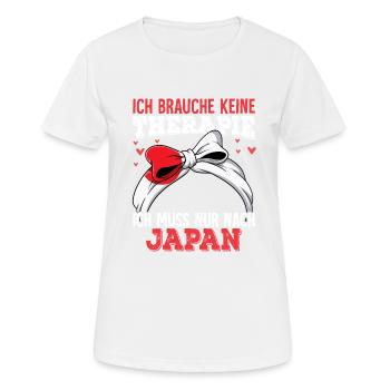 Japan - Frauen T-Shirt atmungsaktiv - Weiß - Vorne - AI Model Female 172 dark (172cm)