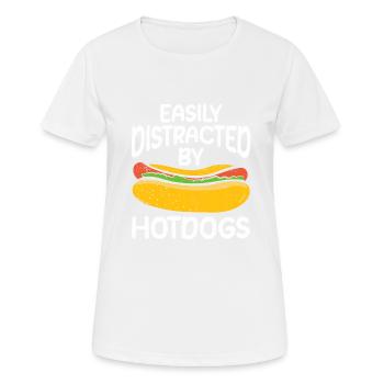 Hot-Dog Cadeau Nourriture Hot Dog - T-shirt respirant Femme - blanc - Devant - AI Model Female 172 dark (172cm)