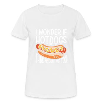 Hot-Dog Cadeau Nourriture Hot Dog - T-shirt respirant Femme - blanc - Devant - AI Model Female 172 dark (172cm)