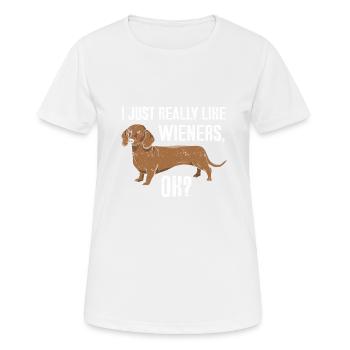 Hot-Dog Cadeau Nourriture Hot Dog - T-shirt respirant Femme - blanc - Devant - AI Model Female 172 dark (172cm)
