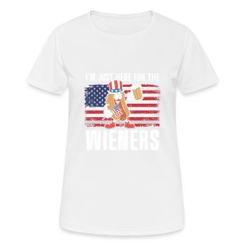 Hot-Dog Cadeau Nourriture Hot Dog - T-shirt respirant Femme - blanc - Devant - AI Model Female 172 dark (172cm)