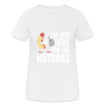 Hot-Dog Cadeau Nourriture Hot Dog - T-shirt respirant Femme - blanc - Devant - AI Model Female 172 dark (172cm)