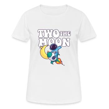 2nd Birthday Party Theme Outer Space Two The Moon - Frauen T-Shirt atmungsaktiv - Weiß - Vorne - AI Model Female 172 dark (172cm)