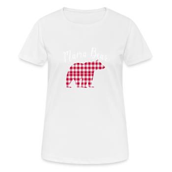 Mama Bear - Frauen T-Shirt atmungsaktiv - Weiß - Vorne - AI Model Female 172 dark (172cm)