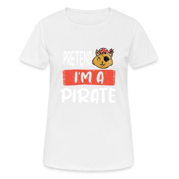 Pretend I'm A Pirate Cat Pirate Funny - Women's Breathable T-Shirt - white - Front - AI Model Female 172 dark (172cm)