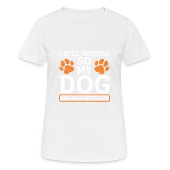 Agents immobiliers Agents immobiliers - T-shirt respirant Femme - blanc - Devant - AI Model Female 172 dark (172cm)