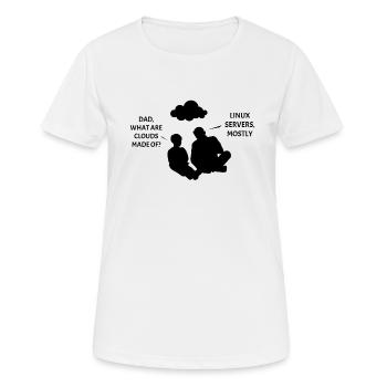 Clouds: Linux and Puzzles - Women's Breathable T-Shirt - white - Front - AI Model Female 172 dark (172cm)