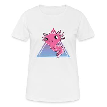 Süßes Axolotl Lustiges Axolotl - Frauen T-Shirt atmungsaktiv - Weiß - Vorne - AI Model Female 172 dark (172cm)