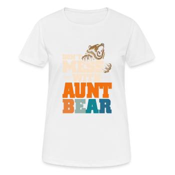 Ne plaisantez pas avec tante ours - T-shirt respirant Femme - blanc - Devant - AI Model Female 172 dark (172cm)