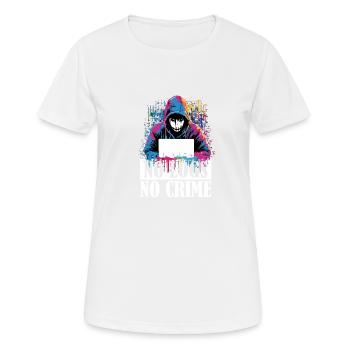 Ethical Hacker's Code: No Logs, No Crime - Women's Breathable T-Shirt - white - Front - AI Model Female 172 dark (172cm)