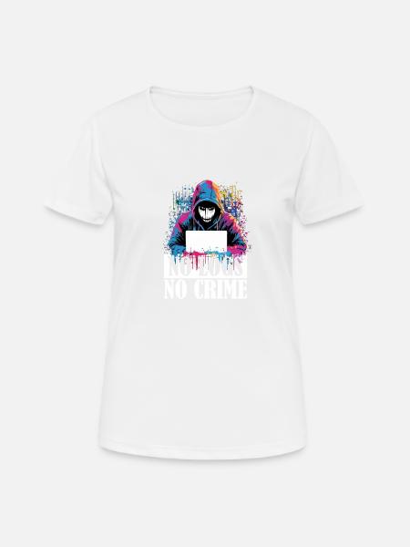 Code du hacker éthique : Pas de journal, pas de - T-shirt respirant Femme - blanc