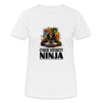 Ethical Hacker Unleashed: Cyber Security Ninja - Women's Breathable T-Shirt - white - Front - AI Model Female 172 dark (172cm)