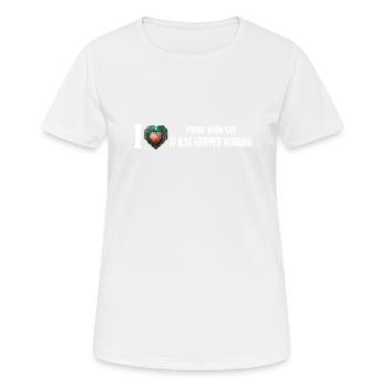 L'amour tendre des techniciens : Quand les - T-shirt respirant Femme - blanc - Devant - AI Model Female 172 dark (172cm)