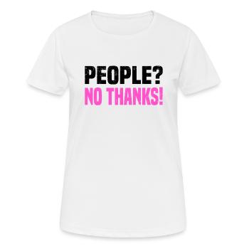 Misanthrop Menschenhasser Asozial Introvertiert - Frauen T-Shirt atmungsaktiv - Weiß - Vorne - AI Model Female 172 dark (172cm)