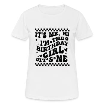 It's Me Hi I'm Birthday Girl It's Me Groovy For Gi - Women's Breathable T-Shirt - white - Front - AI Model Female 172 dark (172cm)