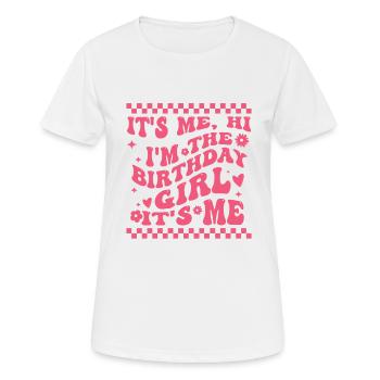 It's Me Hi I'm Birthday Girl It's Me Groovy For Gi - Women's Breathable T-Shirt - white - Front - AI Model Female 172 dark (172cm)