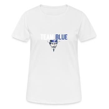 Team Blue Hackathon White Hat Hacker's Pride - T-shirt respirant Femme - blanc - Devant - AI Model Female 172 dark (172cm)