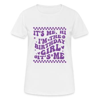 It's Me Hi I'm Birthday Girl It's Me Groovy For Gi - Women's Breathable T-Shirt - white - Front - AI Model Female 172 dark (172cm)